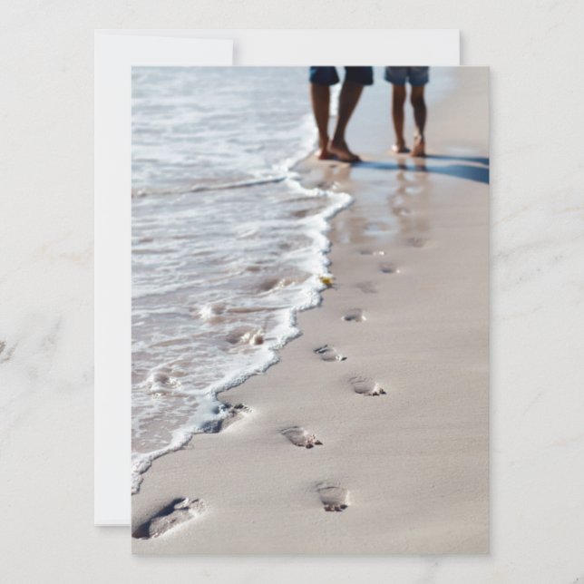 Fußabdrücke am Strand (Vorderseite)