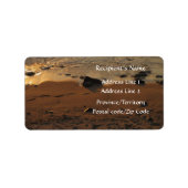 Fußabdrücke am Strand Adressaufkleber (Vorne)