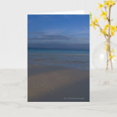 Fußabdrücke am Strand Karte (Gelbe Blume)