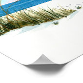 Fußabdrücke am Strand Poster (Ecke)