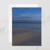 Fußabdrücke am Strand Postkarte (Vorne/Hinten)