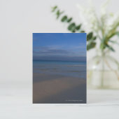 Fußabdrücke am Strand Postkarte (Stehend Vorderseite)