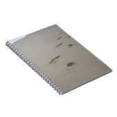 Fußabdrücke an einem weißen Strand in Mosambik Notizblock (Rechte Seite)