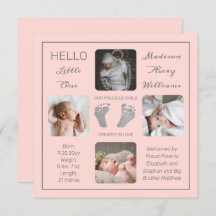 Fußabdrücke Ankündigung mehrerer Fotos zur Geburt