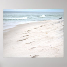 Fußabdrücke auf dem Beach Sand 16x20 Poster Print
