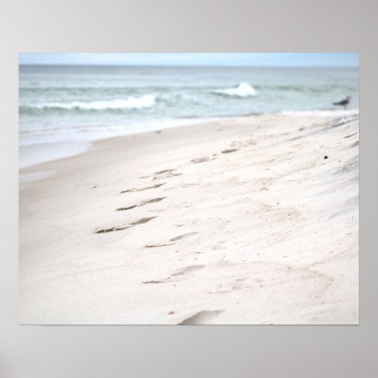 Fußabdrücke auf dem Beach Sand 16x20 Poster Print (Vorne)