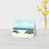 Fußabdrücke auf dem Sand-Beileid Karte (Gelbe Blume)