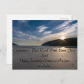 Fußabdrücke auf dem Strand Sand Postkarte (Vorne/Hinten)