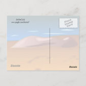 Fußabdrücke auf der Beach Postcard Postkarte (Rückseite)