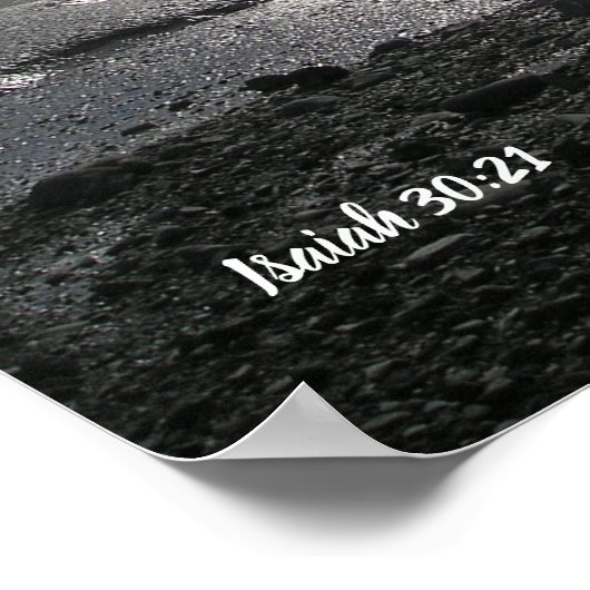 Fußabdrücke auf Ocean Isiah 30:21 Poster (Ecke)