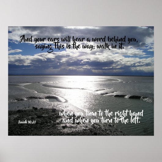 Fußabdrücke auf Ocean Isiah 30:21 Poster (Vorne)