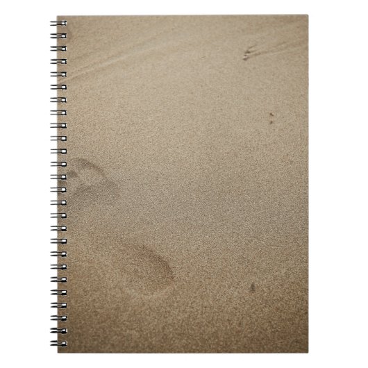 Fußabdrücke auf Sand Notizblock (Vorderseite)
