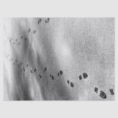 Fußabdrücke aus dem Schneeballpapier Seidenpapier (Vorderseite)