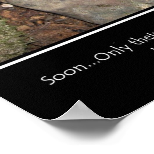 Fußabdrücke bleiben Poster (Ecke)