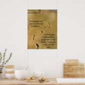 Fußabdrücke der Liebe Poster (Küche)
