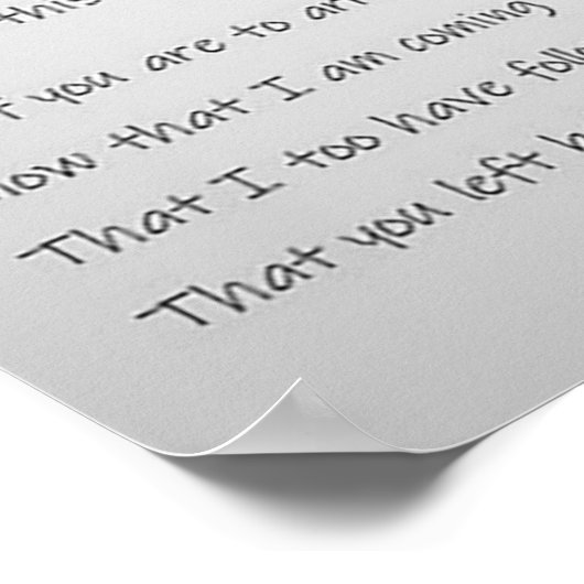 Fußabdrücke eines Seelenpaarers Poster (Ecke)