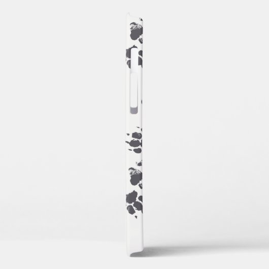 Fußabdrücke einfügen: Hund Monochrom Nahtlos. Case-Mate iPhone Hülle (Rückseite / Links)