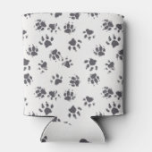 Fußabdrücke einfügen: Hund Monochrom Nahtlos. Dosenkühler (Rückseite)