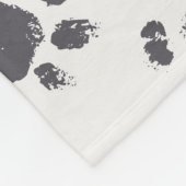 Fußabdrücke einfügen: Hund Monochrom Nahtlos. Fleecedecke (Ecke)
