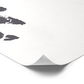 Fußabdrücke einfügen: Hund Monochrom Nahtlos. Poster (Ecke)