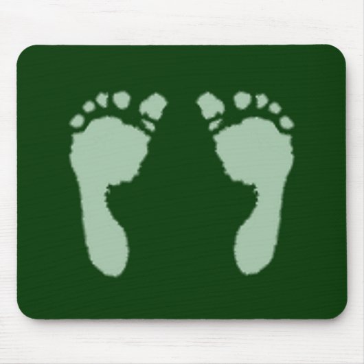 Fußabdrücke für Kinder (grün) Mousepad (Vorne)