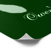 Fußabdrücke für Kinder (grün) Poster (Ecke)