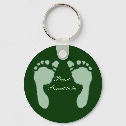 Fußabdrücke für Kinder (grün) Schlüsselanhänger (Vorderseite)
