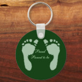 Fußabdrücke für Kinder (grün) Schlüsselanhänger (Vorderseite)