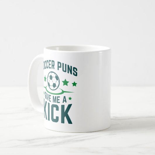 Fußabdrücke geben mir einen Kick Kaffeetasse (Vorderseite Links)