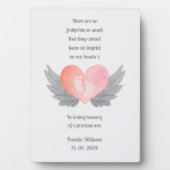 Fußabdrücke Gedächtnisplakette Fotoplatte (Vorderseite)