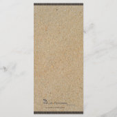 Fußabdrücke im Menü "SandWedding" Menükarte (Rückseite)