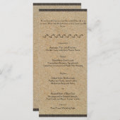 Fußabdrücke im Menü "SandWedding" Menükarte (Vorne/Hinten)