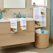 Fußabdrücke im Sand Badhandtuch Set