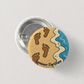 Fußabdrücke im Sand Button (Vorne & Hinten)