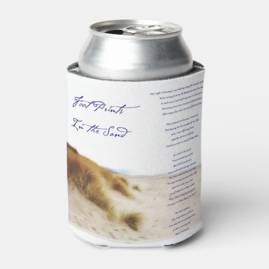 Fußabdrücke im Sand Dosenkühler (Kanne Vorderseite)