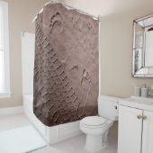 Fußabdrücke im Sand Duschvorhang (Beispiel)