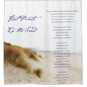 Fußabdrücke im Sand Duschvorhang (Vorderseite)