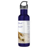 Fußabdrücke im Sand Edelstahlflasche (Vorderseite)