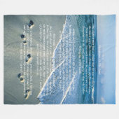 Fußabdrücke im Sand Fleecedecke (Vorderseite (Horizontal))