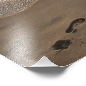 Fußabdrücke im Sand Fotodruck (Ecke)