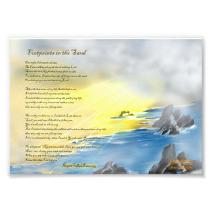 Fußabdrücke im Sand... Fotodruck