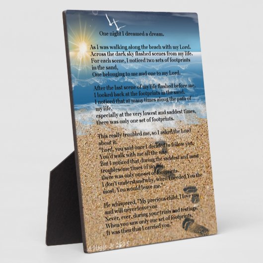 Fußabdrücke im Sand Fotoplatte (Seite)