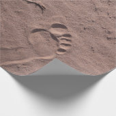 Fußabdrücke im Sand Geschenkpapier (Ecke)