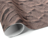 Fußabdrücke im Sand Geschenkpapier (Rolleneckpunkt)