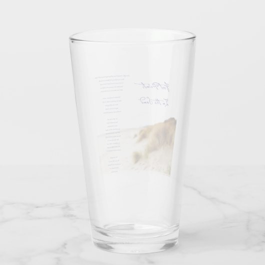 Fußabdrücke im Sand Glas (Rückseite)