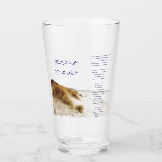 Fußabdrücke im Sand Glas (Vorderseite)