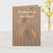 Fußabdrücke im Sand Inspirational Gedicht Karte (Gelbe Blume)