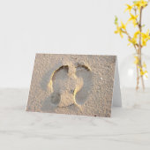 Fußabdrücke im Sand Karte (Gelbe Blume)
