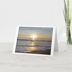 Fußabdrücke im Sand Karte