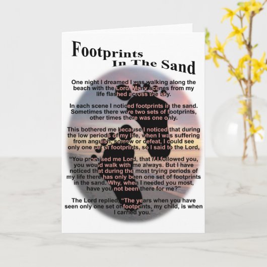 Fußabdrücke im Sand Karte (Gelbe Blume)